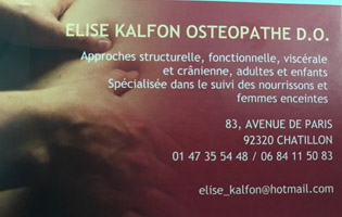 Elise Kalfon, ostéopathe d.o. qui exerce à châtillon